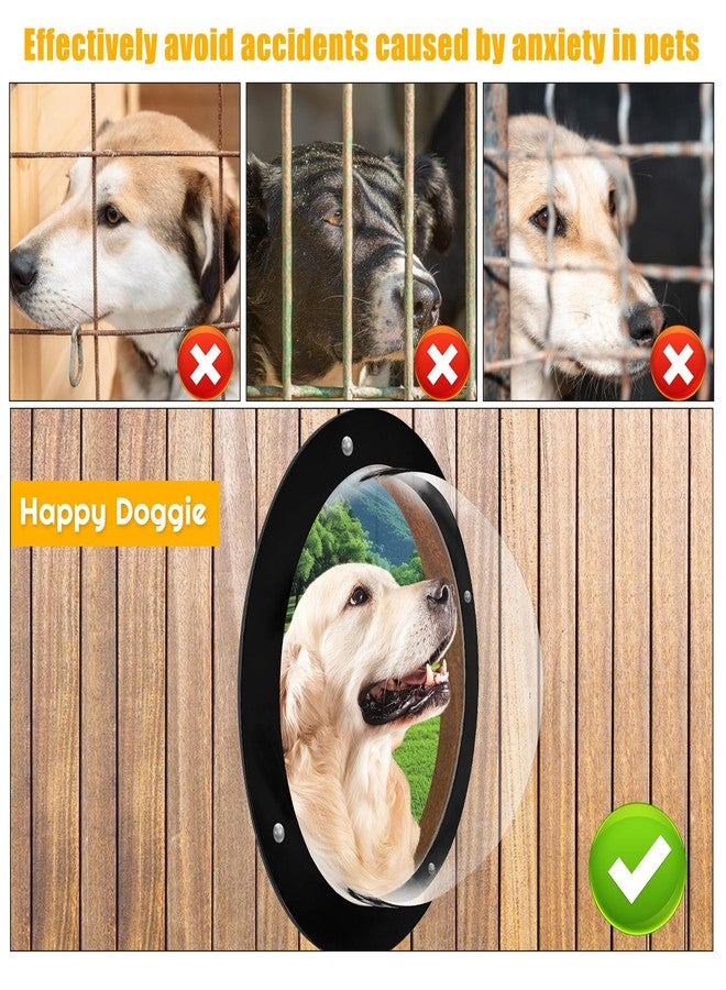 FMOACEN 2PCS Dog Fence Window Clear View Dome Pet Peek Window 12.4" Clear Pet Dome Playground Doggie Fence Window - Image 5